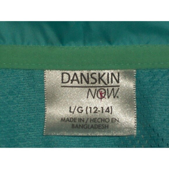 Danskin Womens Full Zip Hoodie Athletic Track Jacket Blue Neon Size 12-14 Large - Picture 10 of 11